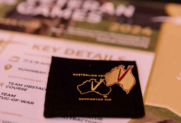 photo of the Australian Veterans Supporter pin