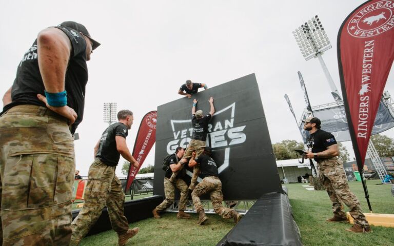 Veterans For Youth on the wall at the 2026 Finals - Sunshine Coast Stadium