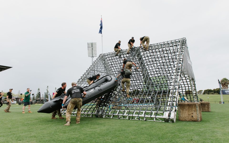 Veterans For Youth on the cargo net on Day 2